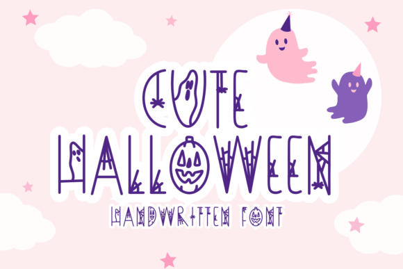Cute Halloween font preview with sweet spooky display text