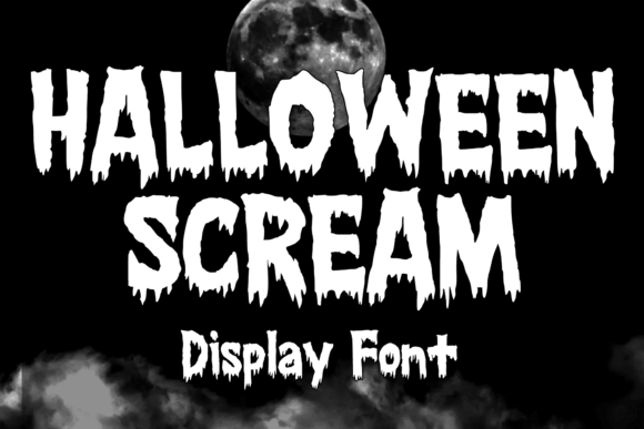 Halloween Scream font with sharp style for haunted house posters and video thumbnails