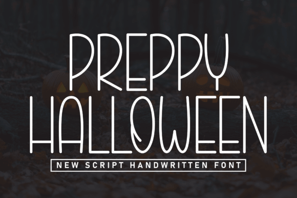 Preppy Halloween cute trendy halloween font preview for playful fall projects