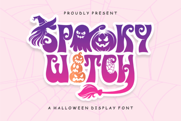 Spooky Witch font preview with mystical Halloween lettering