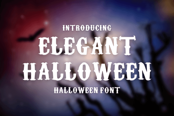 Elegant Halloween font preview with classy dark seasonal lettering