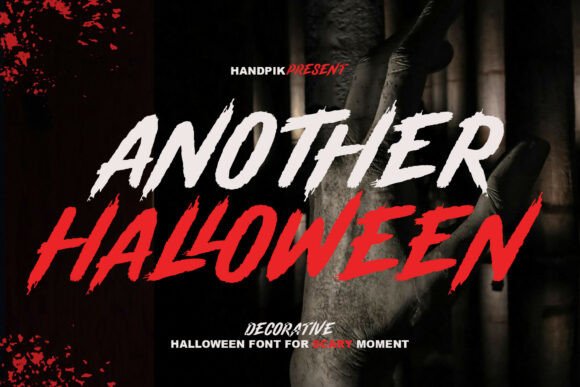 Another Halloween font preview with quirky horror inspired lettering