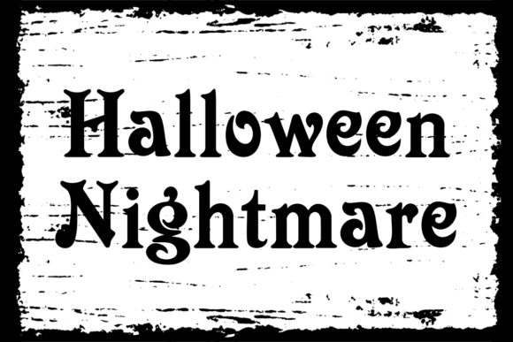 Halloween Nightmare dark horror font preview for scary titles