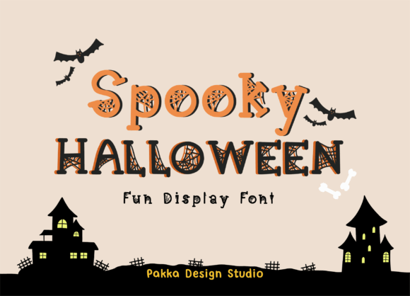Spooky Halloween friendly spooky font preview for crafts and posters