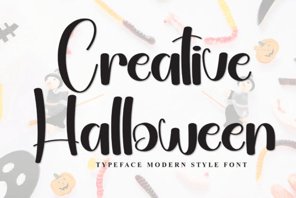 Creative Halloween font preview with bold fun seasonal letters
