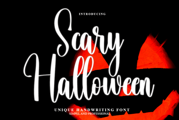 Scary Halloween classic horror display font preview with eerie bold letters