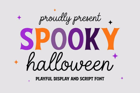 Spooky Halloween font preview for rough distressed Halloween display text