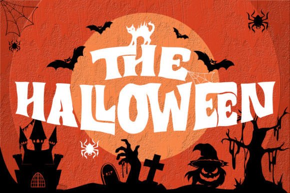 The Halloween cinematic horror font preview for slasher style headlines