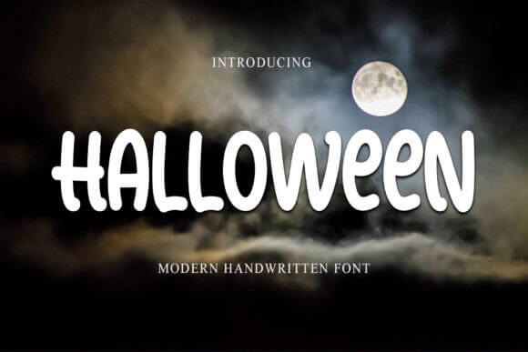 Halloween classic seasonal font preview for October craft projects