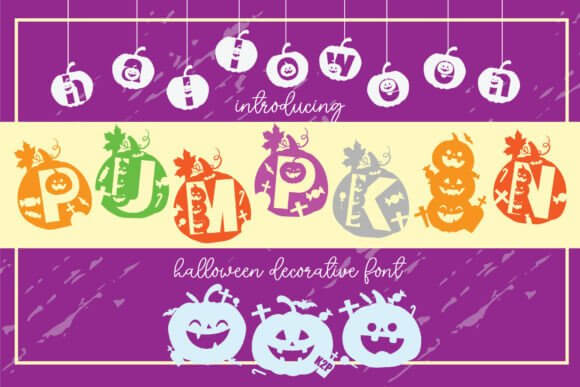 Halloween Pumpkin font preview for pumpkin patch signs and autumn crafts