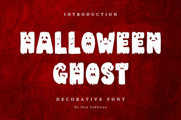 Halloween Ghost soft spooky font preview for ghost-themed party designs