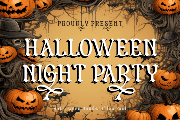 Halloween Night Party bold nightclub halloween font preview for event flyers
