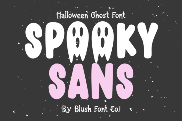 Spooky Sans Halloween font preview with clean scary display lettering