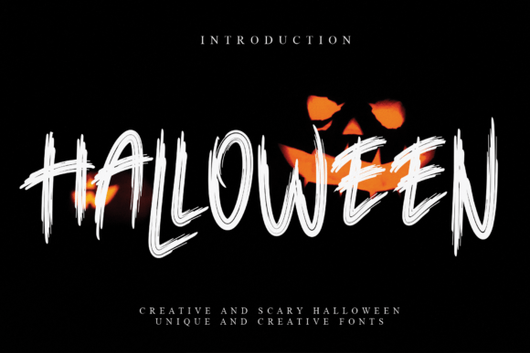 Halloween font preview with playful creepy alphabet lettering