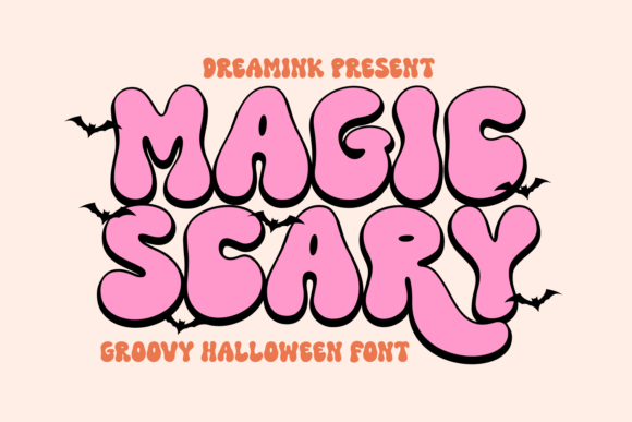 Magic Scary Halloween font preview with whimsical spooky script