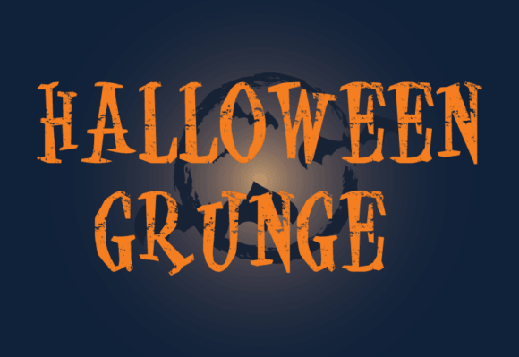Halloween Grunge rough distressed halloween font preview with textured letters