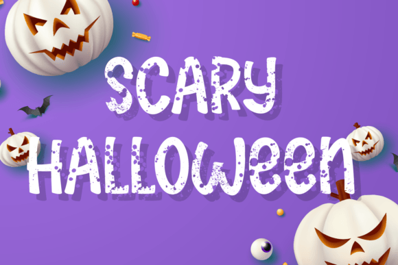 Scary Halloween font preview with sharp horror display letters