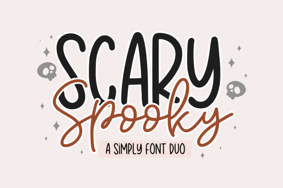 Scary And Spooky font preview for playful horror halloween design