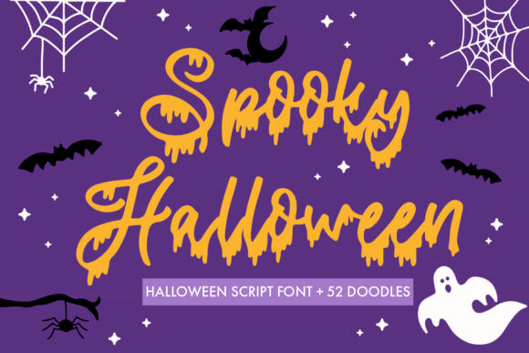 Spooky Halloween Title font preview for posters and event graphics