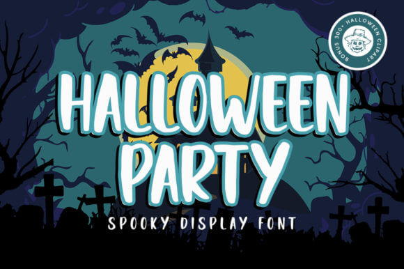 Halloween Party font preview for festive invites and party decor