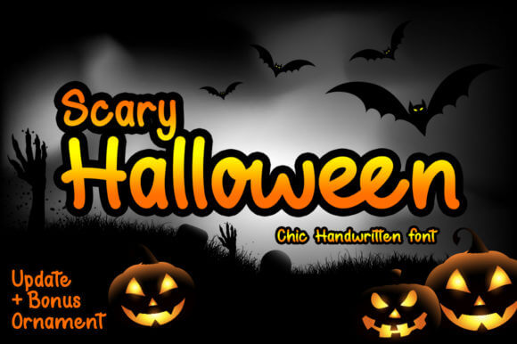 Scary Halloween font preview with horror-inspired lettering for bold halloween posters and signs