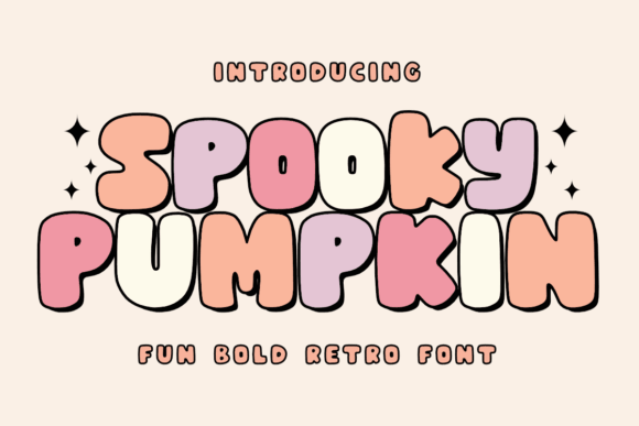 Spooky Pumpkin font preview with cute pumpkin-inspired Halloween letters