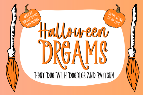 Halloween Dreams whimsical spooky font preview for cute halloween branding and decor
