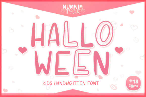 Halloween display font for cute seasonal art, menus, and printable decor