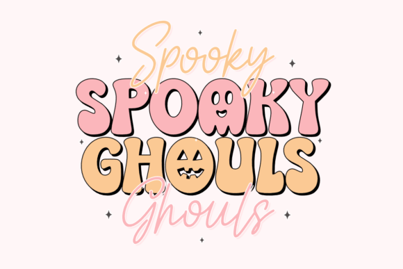 Spooky Ghouls Duo layered halloween font preview with matching styles