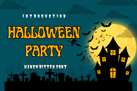 Halloween Party font preview for festive flyer and invite typography