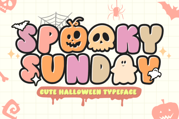 Spooky Sunday Halloween font for seasonal designs