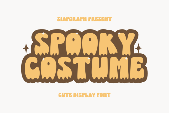 Spooky Costume font for playful Halloween horror designs