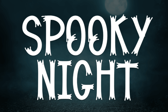 Spooky Night atmospheric Halloween display font