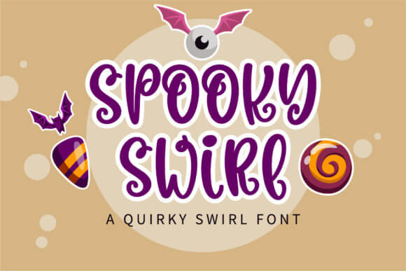 Spooky Swirl decorative Halloween font