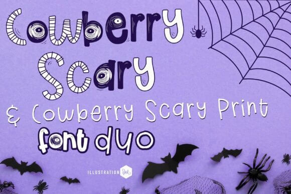 Cowberry Scary Duo Halloween font for quirky branding