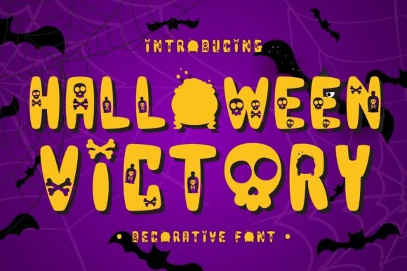 Halloween Victory strong retro seasonal font