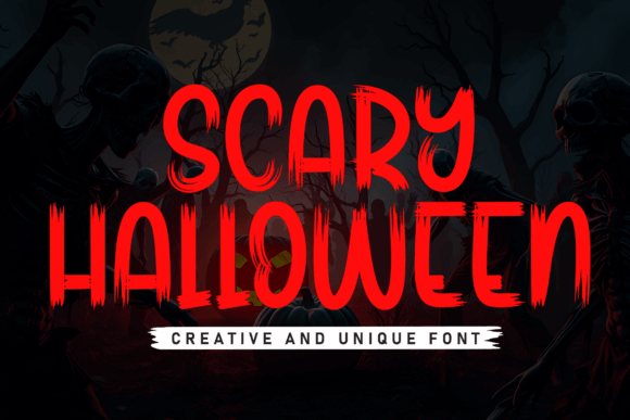 Edgy scary Halloween font for merchandise designs