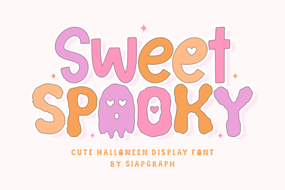 Sweet Spooky font for cute Halloween crafts and treat labels