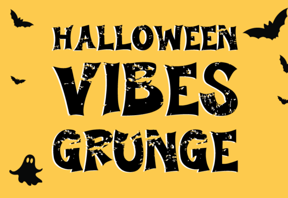 Halloween Vibes Grunge font for edgy distressed October graphics