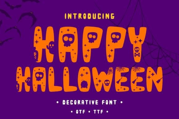 Happy Halloween font for bright party invitations and posts