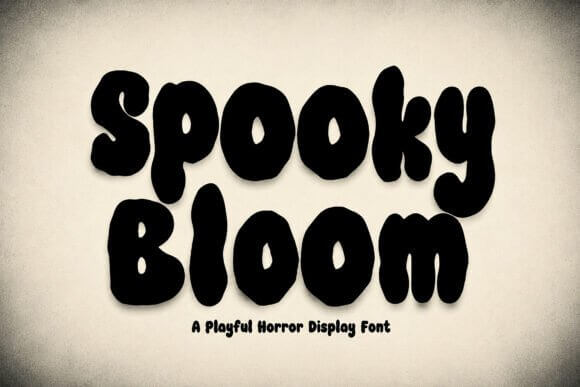 Spooky Bloom Halloween font with floral decorative style
