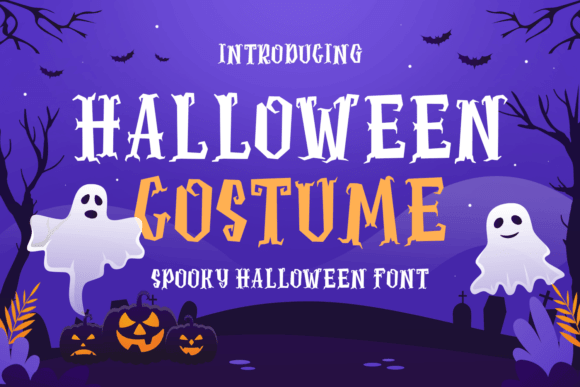 Halloween Custome font for costume party posters and invitations