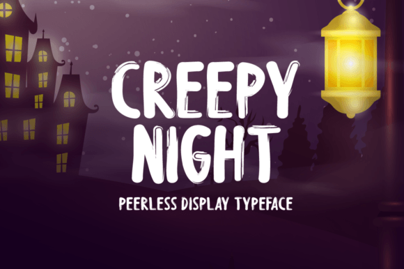 Creepy Night font for dark atmospheric Halloween designs