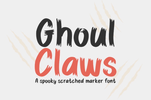 Ghoul Claws Halloween font with sharp spooky lettering