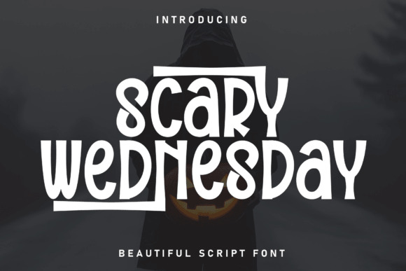 Scary Wednesday sharp gothic character font for dark designs