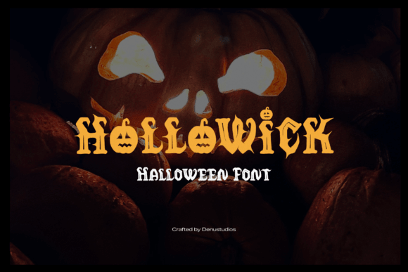 Hallowick Halloween font for witchy branding and spooky lettering