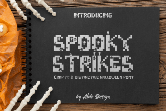 Spooky Strikes Halloween energetic brush font for seasonal graphics