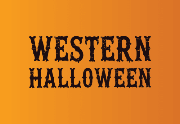 Western Halloween font for rustic spooky designs