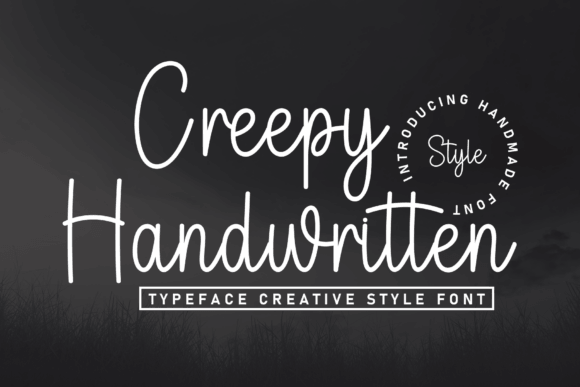 Creepy Handwritten uneasy script font for Halloween projects