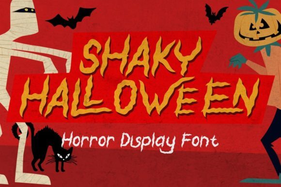 Shaky Halloween hand-drawn nervous font